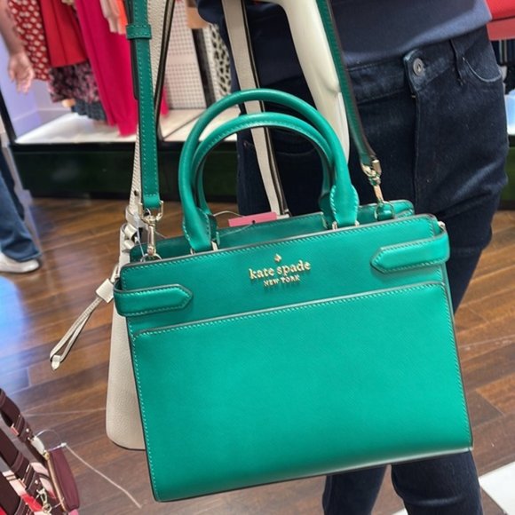Kate Spade Staci Medium Satchel Green Bean - Picture 16 of 16